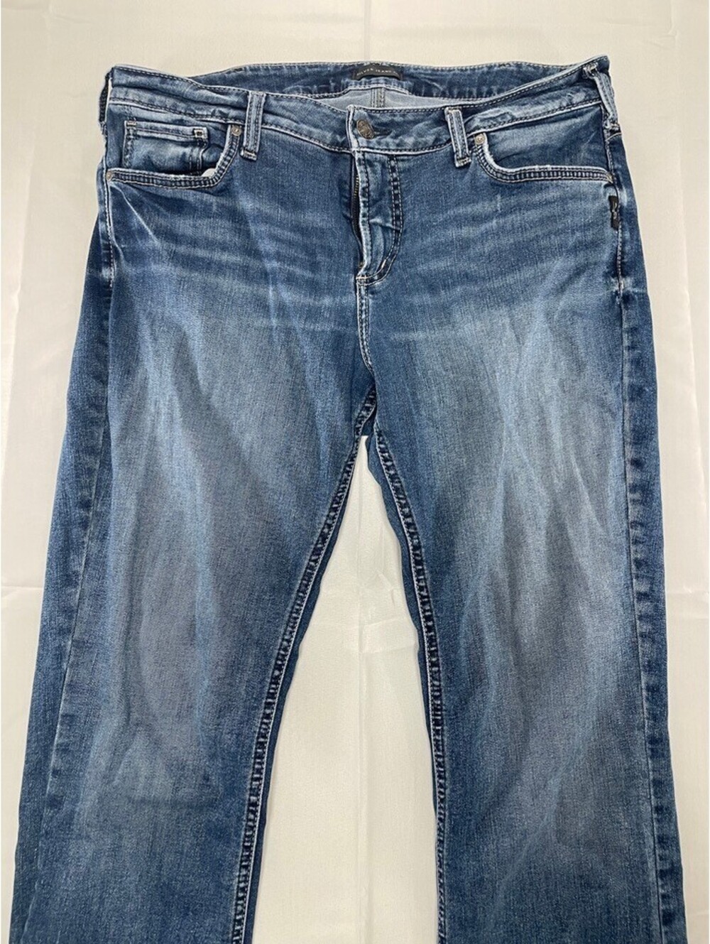 Silver Jeans Co Elyse Slim Boot Jeans Womens 33x33 Curvy Mid Rise